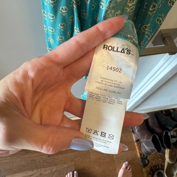 Rolla's NWT Summer Wrap Dress - L , Teal Green, Prep - Picture 6 of 11